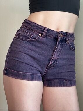 Acid Wash Denim Shorts
